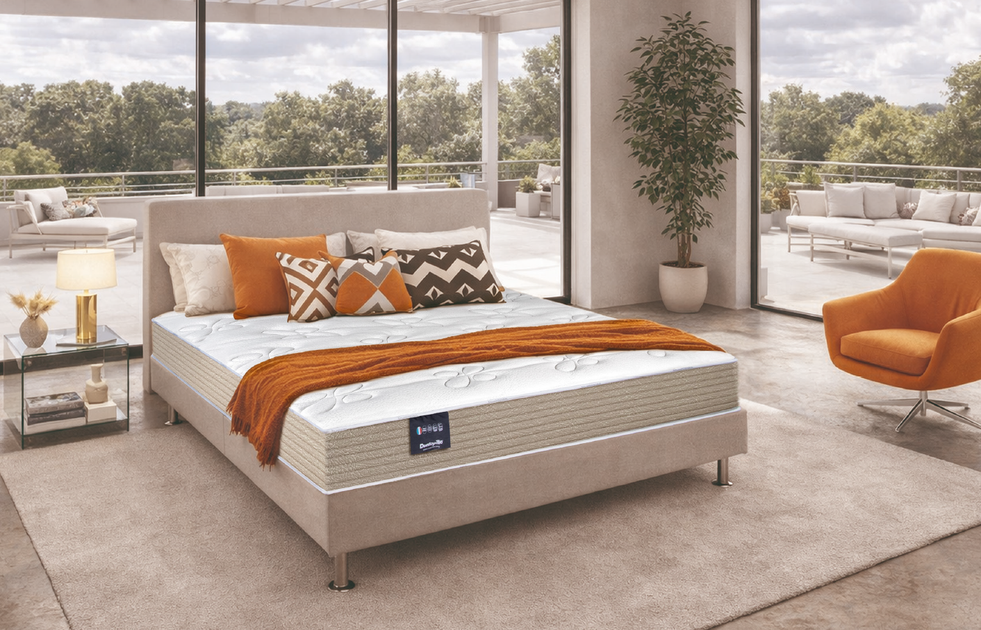 Matelas 100% Latex Dunlopillo Aiglon 