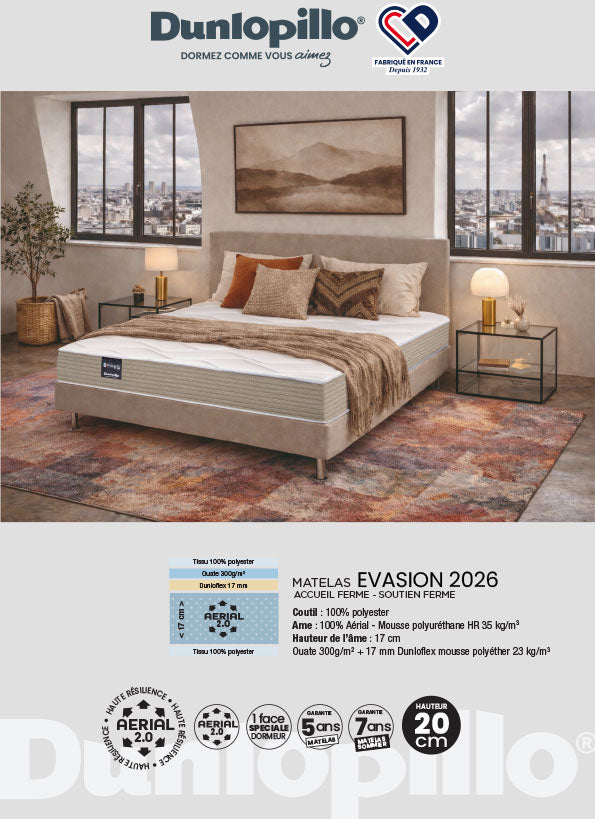 fiche matelas_dunlopillo_EVASION_gen12